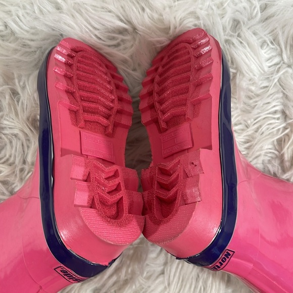 Northside Little Girls' Classic Solid Rainboot Pink / Purple Slip On Size 1 NEW - Picture 12 of 15